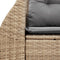 vidaXL - Tuinbank - 2-zits - met - kussens - poly - rattan - beige