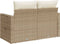 vidaXL - Tuinbank - 2-zits - met - kussens - poly - rattan - beige