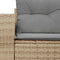 vidaXL - Tuinbank - 2-zits - met - kussens - poly - rattan - beige