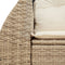 vidaXL - Tuinbank - 2-zits - met - kussens - poly - rattan - beige