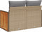 vidaXL - Tuinbank - 2-zits - met - kussens - poly - rattan - beige