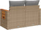 vidaXL - Tuinbank - 2-zits - met - kussens - poly - rattan - beige