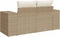 vidaXL - Tuinbank - 2-zits - met - kussens - poly - rattan - beige