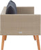 vidaXL - Tuinbank - 2-zits - met - kussens - poly - rattan - beige