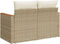 vidaXL - Tuinbank - 2-zits - met - kussens - poly - rattan - beige