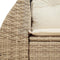 vidaXL - Tuinbank - 2-zits - met - kussens - poly - rattan - beige