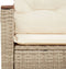 vidaXL - Tuinbank - 2-zits - met - kussens - poly - rattan - beige
