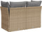 vidaXL - Tuinbank - 2-zits - met - kussens - poly - rattan - beige