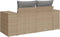vidaXL - Tuinbank - 2-zits - met - kussens - poly - rattan - beige