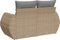 vidaXL - Tuinbank - 2-zits - met - kussens - poly - rattan - beige