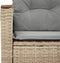 vidaXL - Tuinbank - 2-zits - met - kussens - poly - rattan - beige