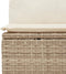 vidaXL - Tuinbank - 2-zits - met - kussens - poly - rattan - beige