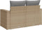 vidaXL - Tuinbank - 2-zits - met - kussens - poly - rattan - beige