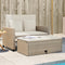 vidaXL - Tuinbank - 2-zits - met - kussens - poly - rattan - beige