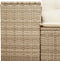 vidaXL - Tuinbank - 2-zits - met - kussens - poly - rattan - beige