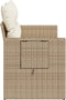 vidaXL - Tuinbank - 2-zits - met - kussens - poly - rattan - beige