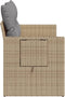 vidaXL - Tuinbank - 2-zits - met - kussens - poly - rattan - beige