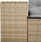 vidaXL - Tuinbank - 2-zits - met - kussens - poly - rattan - beige