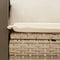 vidaXL - Tuinbank - 2-zits - met - kussens - poly - rattan - beige