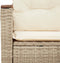 vidaXL - Tuinbank - 2-zits - met - kussens - poly - rattan - beige
