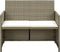 vidaXL - Tuinbank - 2-zits - met - kussens - poly - rattan - beige