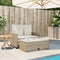 vidaXL - Tuinbank - 2-zits - met - kussens - poly - rattan - beige