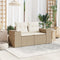 vidaXL - Tuinbank - 2-zits - met - kussens - poly - rattan - beige