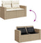 vidaXL - Tuinbank - 2-zits - met - kussens - poly - rattan - beige