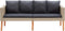 vidaXL - Tuinbank - 2-zits - met - kussens - poly - rattan - beige