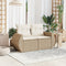 vidaXL - Tuinbank - 2-zits - met - kussens - poly - rattan - beige