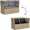 vidaXL - Tuinbank - 2-zits - met - kussens - poly - rattan - beige