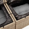 vidaXL - Tuinbank - 2-zits - met - kussens - poly - rattan - beige