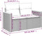 vidaXL - Tuinbank - 2-zits - met - kussens - poly - rattan - beige