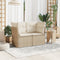 vidaXL - Tuinbank - 2-zits - met - kussens - poly - rattan - beige