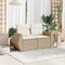 vidaXL - Tuinbank - 2-zits - met - kussens - poly - rattan - beige