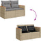 vidaXL - Tuinbank - 2-zits - met - kussens - poly - rattan - beige