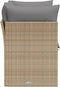 vidaXL - Tuinbank - 2-zits - met - kussens - poly - rattan - beige