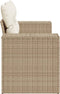 vidaXL - Tuinbank - 2-zits - met - kussens - poly - rattan - beige