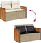 vidaXL - Tuinbank - 2-zits - met - kussens - poly - rattan - beige