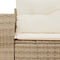 vidaXL - Tuinbank - 2-zits - met - kussens - poly - rattan - beige