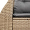 vidaXL - Tuinbank - 2-zits - met - kussens - poly - rattan - beige