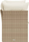 vidaXL - Tuinbank - 2-zits - met - kussens - poly - rattan - beige