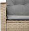 vidaXL - Tuinbank - 2-zits - met - kussens - poly - rattan - beige