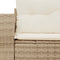 vidaXL - Tuinbank - 2-zits - met - kussens - poly - rattan - beige
