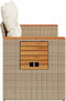 vidaXL - Tuinbank - 2-zits - met - kussens - poly - rattan - beige