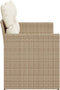 vidaXL - Tuinbank - 2-zits - met - kussens - poly - rattan - beige