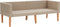 vidaXL - Tuinbank - 2-zits - met - kussens - poly - rattan - beige