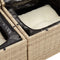 vidaXL - Tuinbank - 2-zits - met - kussens - poly - rattan - beige