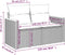 vidaXL - Tuinbank - 2-zits - met - kussens - poly - rattan - beige