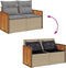 vidaXL - Tuinbank - 2-zits - met - kussens - poly - rattan - beige